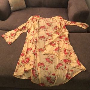 Peach Floral Kimono!